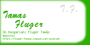 tamas fluger business card