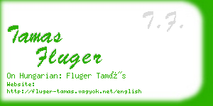 tamas fluger business card